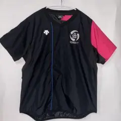 【DESCENTE／デサント】ウォームアップウェア　ピステ半袖 L 黒ピンク
