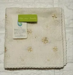 ★新品未使用★刺繍入りコットンタオルハンカチ 綿100