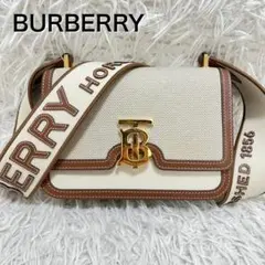 極美品 Burberry ショルダーバッグ TB キャンバス