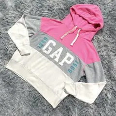 【XS】GAP 1969年ロゴ カラーブロック パーカー