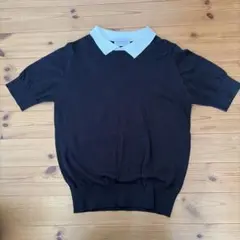 JOHN SMEDLEY 半袖ポロシャツ ブラック/グレー　Mのサムネイル