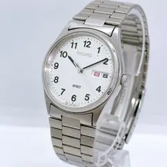 セイコー スピリット シルバー メンズ腕時計 デイデイト 新品電池 動作良好