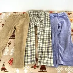 GU UNIQLO コーデュロイパンツ ストレッチパンツ3色セット 110cm
