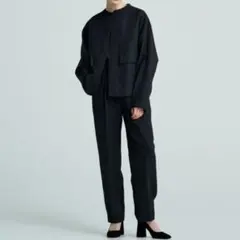 【極美品】uncrave アンクレイヴ 洗える ジャガードパンツ ブラック