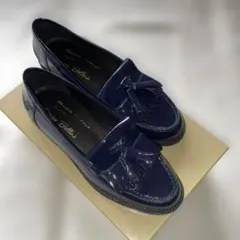 【未使用】DIEGO BELLINI（ディエゴ ベリーニ) エナメルローファー紺