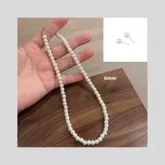 新品　パール　ネックレス　ピアス　6mm 冠婚葬祭　入学式　卒業式　結婚式