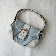 Coach Soho Signature Shoulder Bag Blue
