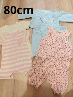 女の子 80cm 5点まとめ売り カバーオール ロンパース 春夏