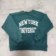 NEW YORK UNIVERSITY トレーナー ダークグリーン