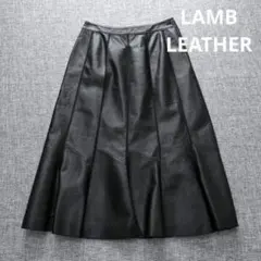 美品✨ポロラルフローレン　レザープリーツスカート　羊革　ブラック　大きいサイズ 2025年最新】ラムレザー ロングスカートの人気アイテム - メルカリ
