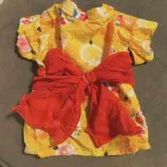 犬服 花柄 浴衣 S DS