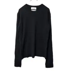 OPAQUE.CLIP リブニット セーター　黒　ウール混　サイズ36　シンプル