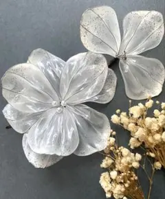 ラメ入り　1点限り　アメリカンフラワー髪飾り　成人式　結婚式　和装　袴　卒業式