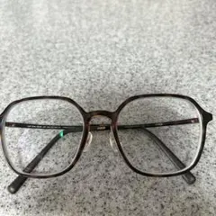 JINS ブラウン 四角形メガネ(度あり)
