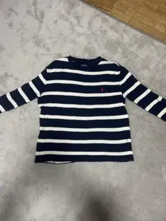 Polo Ralph Lauren ネイビー　ストライプ コットンセーター