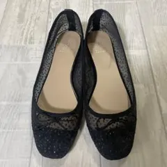 ロペピクニック　シアーグリッターバレエシューズ　Sサイズ