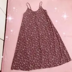 ☆Honeys GLACIER☆花柄シフォンキャミソールワンピース☆Lサイズ☆