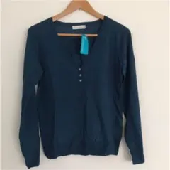 【新品】earth music&ecology ニットカットソー ブルーグリーン