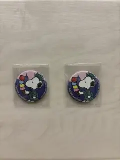 スヌーピー PLAZA コラボ　缶バッジ 2点