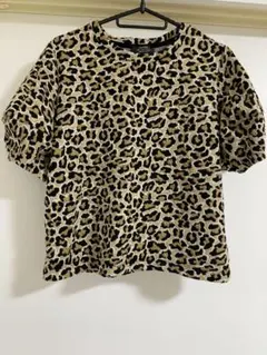 ベルシュカ　ふんわり袖　ヒョウ柄　Tシャツ　【S】
