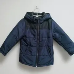 BACK NUMBER　キッズコート　120　ネイビー　フード付き　中綿コート