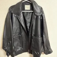 FREAK'S STORE フェイクレザーブルゾン　ブラック