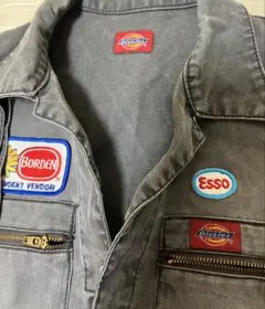 ディッキーズ Dickies 半袖 つなぎ ヴィンテージ加工 グレー ストリート