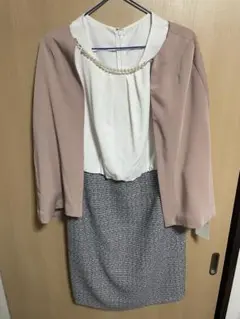 【タグ付き】RUI RUE BOUTIQUE 羽織り×ツイードワンピース Lのサムネイル