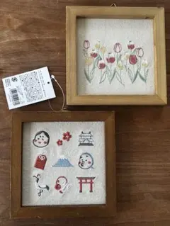 サリュ　salut! 刺繍パネル　ニホンモチーフ　チューリップのサムネイル