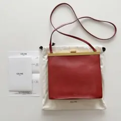 CELINE セリーヌ クラスプミニ レザー ショルダーバッグ フィービー期のサムネイル