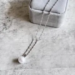 新品❣️パール ネックレス シルバー925チェーン シルバー 白 ホワイト