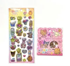 Sanrio Characters ぷくキラチャームシールフレーク 2点セット