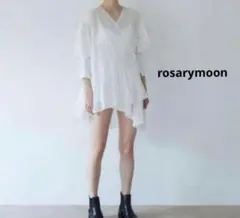 rosarymoon ロザリームーン　ヘムフリルチュニック　新品未使用 Rosary moon - rosarymoon フリルヘムチュニックの通販 by