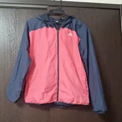 adidas フード付きパーカー ピンク/ネイビー