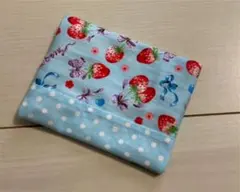移動ポケット　ポーチ　いちご柄