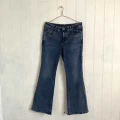 GU スリムフレアジーンズ L デニム生地 状態良い ボトムス パンツ春夏秋冬服