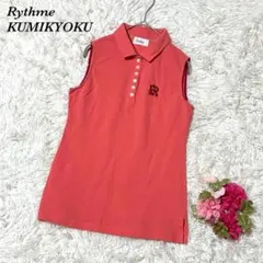 リトゥムクミキョク ノースリーブポロシャツ サーモンピンク 2 ゴルフ 春夏のサムネイル