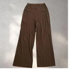 レプシィム　リブ編みマタニティパンツ　大きいサイズ　コットン混紡