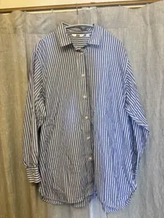 ストライプブルーシャツl