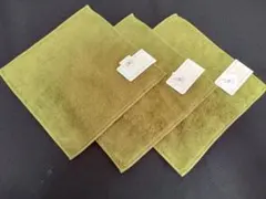 新品　今治タオル　ニュープレミアム　タオルハンカチ　3枚　グリーン　認証タグ付