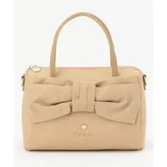 【美品】TOCCA リボン　ミニボストンバッグ 2way ベージュ