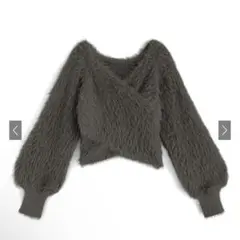 フェザーニットカシュクールトップス[kz448]