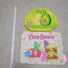 未使用　ケアベア　ガチャガチャ　ポーチ　2つセット