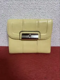 COACHコーチ 三つ折り財布 イエローレザーのサムネイル