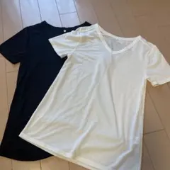 coca Vネック　薄手Tシャツ