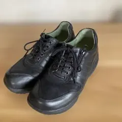 のさかストレッチウォーカー 41 黒 レザースエードシューズ インソールなし のさかストレッチウォーカー 41 黒 レザースエードシューズ