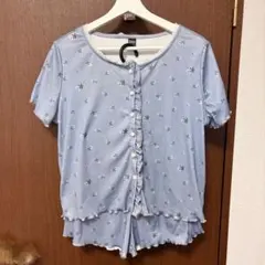 【新品未使用】レディース ルームウェアセット 夏用 半袖 前開き XLサイズのサムネイル