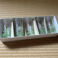 昭和レトロ　当時物　ガラスコップ 5個セット　レトロポップ