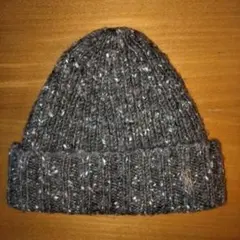 90s　ポロラルフローレン　ニット帽　ブラウン　マーク刺繍　ウール100%