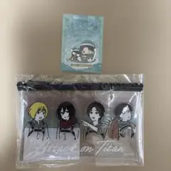 進撃の巨人　アニーク　海を見に行こう　クリアフラットポーチ&サンリオ特典カードのサムネイル